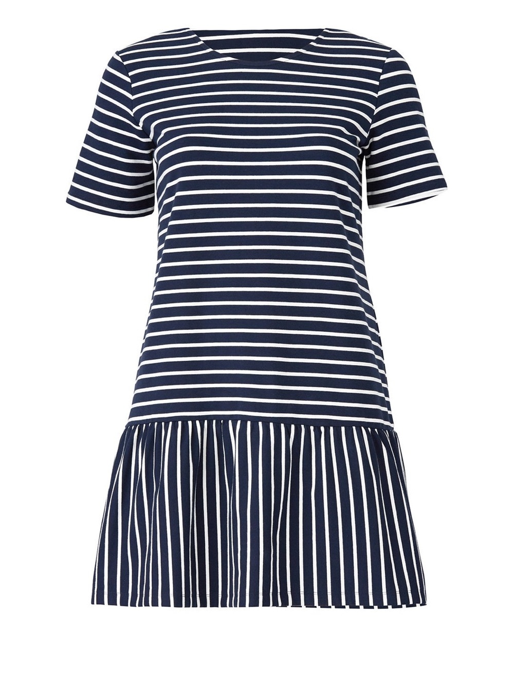Junarose Classic Stripe Drop Waist Shift Dress - Size 0X (Brand Size Medium)